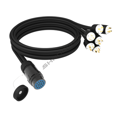 Socapex19芯公头一分六爱迪生插头